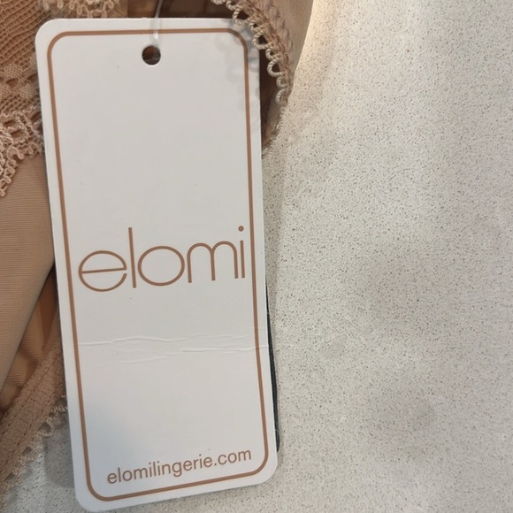 Elomi Womens 2 Pair Briefs XL Black & Dune Floral Lace Tummy Control EL4285 NWT - Picture 4 of 14